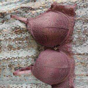 Adrienne Vittadini Mauve Lace Bra